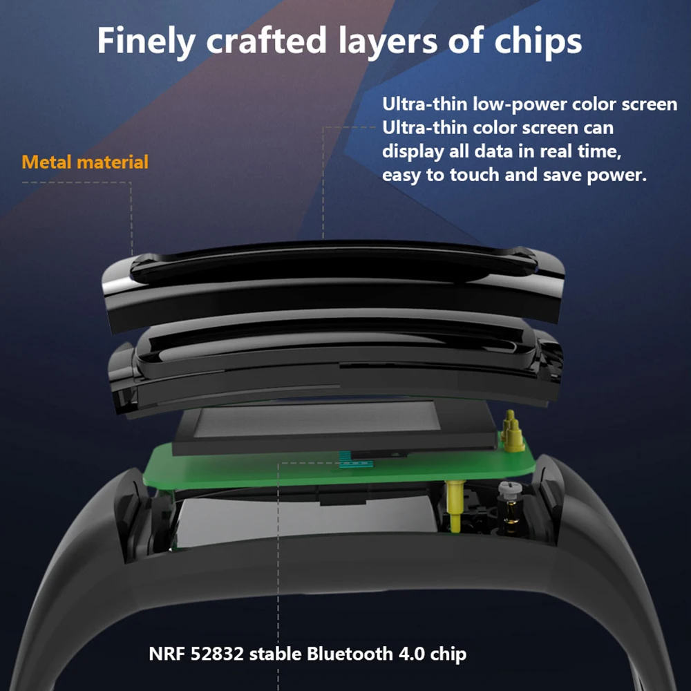 Sports Smart Wristband Color Screen Heart Rate Monitor Fitness Tracker GPS Tracking Wristband Pedometer Bracelet Watch