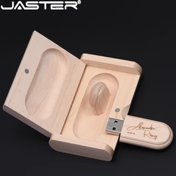 

JASTER USB 2.0 free LOGO wooden usb +Flip box usb flash drive memory stick pendrive 4GB 8GB 16GB 32GB 64GB 128GB u disk gifts