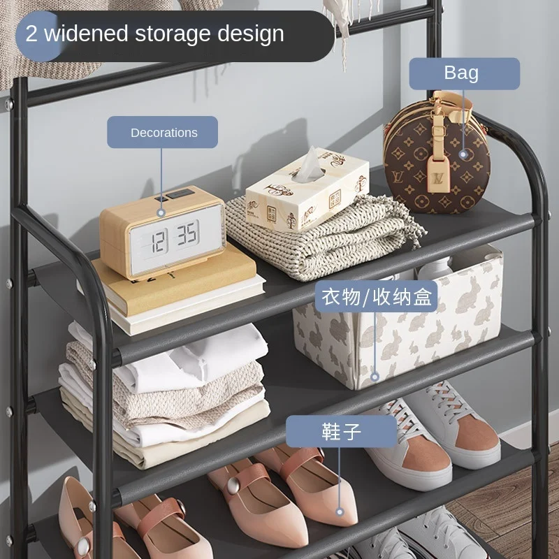 Plastic 5 Layer Foldable Shoe Rack, Free Standing, 4 Shelves