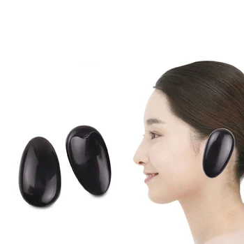 Kaufen 5 Pairs Schwarz Kunststoff Ohr Abdeckung Für Barber Shop Salon Friseur Haar Färben Wasserdichte Ohrenschützer