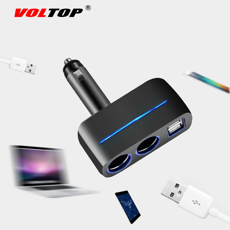 VOLTOP 1 точка 2 двойной зарядное устройство USB Автомобильные украшения аксессуары телефон зарядка прикуриватель