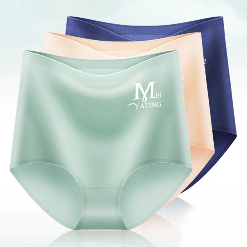 

Трусики женские, бесшовные, с высокой талией, однотонные, ультратонкие трусики