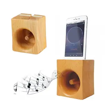 

Wooden Cell Phone Stand Holder Sound Amplifier Speaker for 4-5.5inch Smartphone