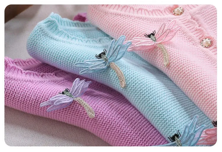 Spring/Autumn Children girl's sets Princess skirt cotton three-piece suit children's sets cardigan sweater