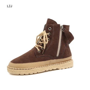 

LZJ Women Ankle Boots Ladies Snow Boots Dropshipping Female Winter New Women Winter Shoes Warm Ladies Cotton Shoes Warm Boots