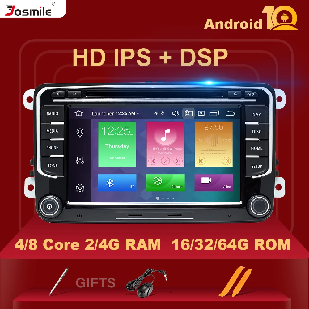 2 Din Android 10 автомобильное радио для Amarok volkswagen VW Passat B6 T5Skoda Octavia сиденье Polo leongolf 5 6