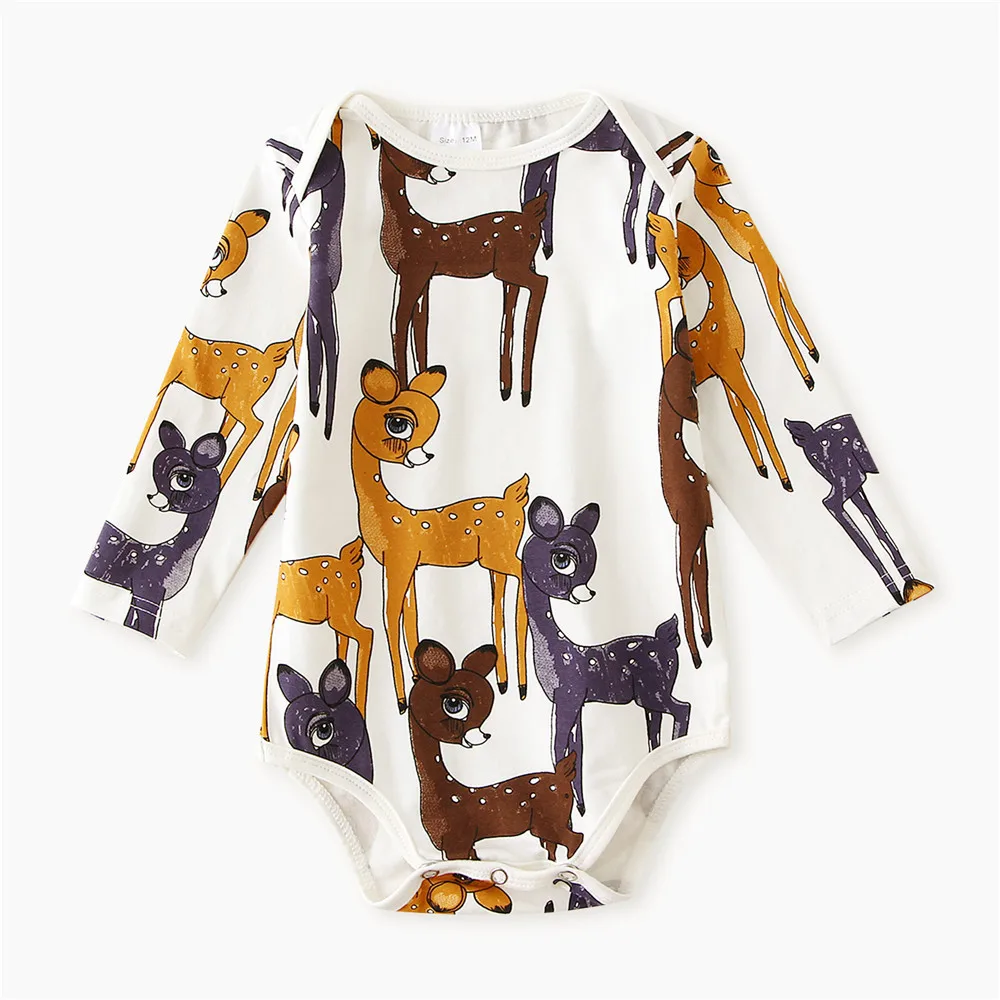 Newborn Baby Boys Romper Spring Summer 0-2Y Printed Cotton Baby Rompers for Girls Kids Jumpsuit Playsuit Outfits Clothing for infant romper