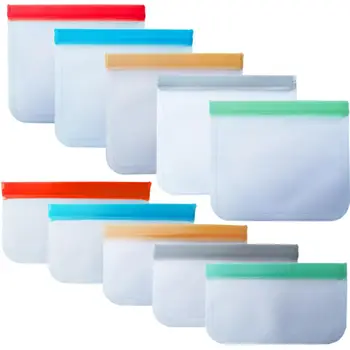 

Translucent Frosted PEVA Food Storage Bag Refrigerator Food Storage Fresh Keeping Silicone Bag Containers Reusable Leakproof New
