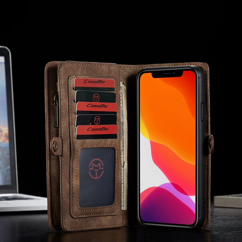 Роскошный кожаный чехол для iPhone 11 Pro Max, флип-чехол, чехол-кошелек, магнитный деловой чехол для телефона для iPhone X, XR, XS Max