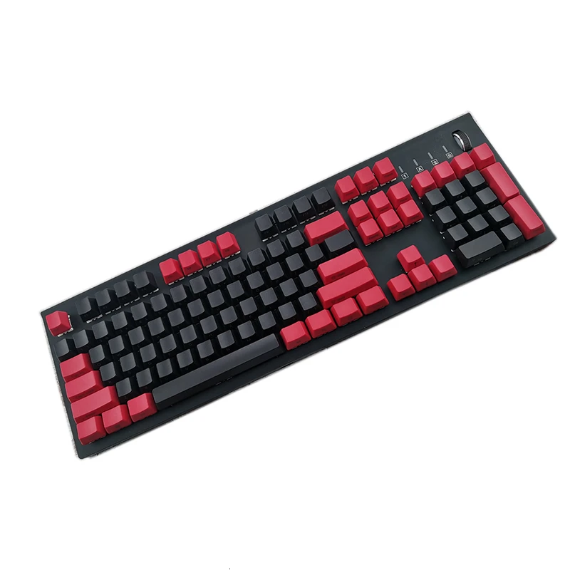 104 IDOBAO Oem профиль боковая печать Pbt колпачки для ключей черный и красный цвет ANSI