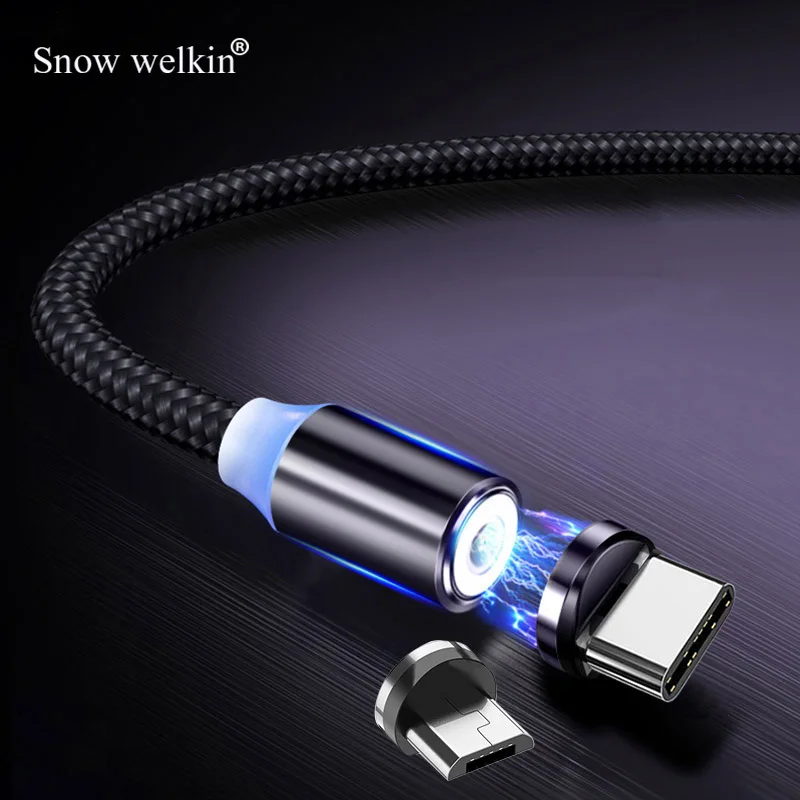 Магнитный кабель USB для быстрой зарядки кабель usb type C Магнитный кабель для зарядки данных Micro USB кабель для мобильного телефона USB шнур