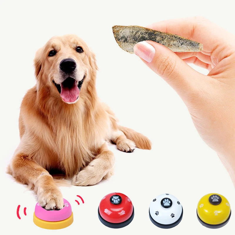 

7 Colors Paw Print Cat Dog Bell Toy Touch the Sounding Improve Pet IQ Interactive Training Toys for Cats Dogs Pets Accessories