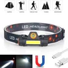Z40XP-G Q5 intégré 18650 batterie LED lampe frontale COB travail lumière 2 mode de lumière avec aimant étanche phare lampe frontale lampe de poche