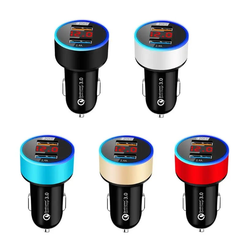 12 V/24 V двойной порт QC 3 0 USB Автомобильное быстрое зарядное устройство