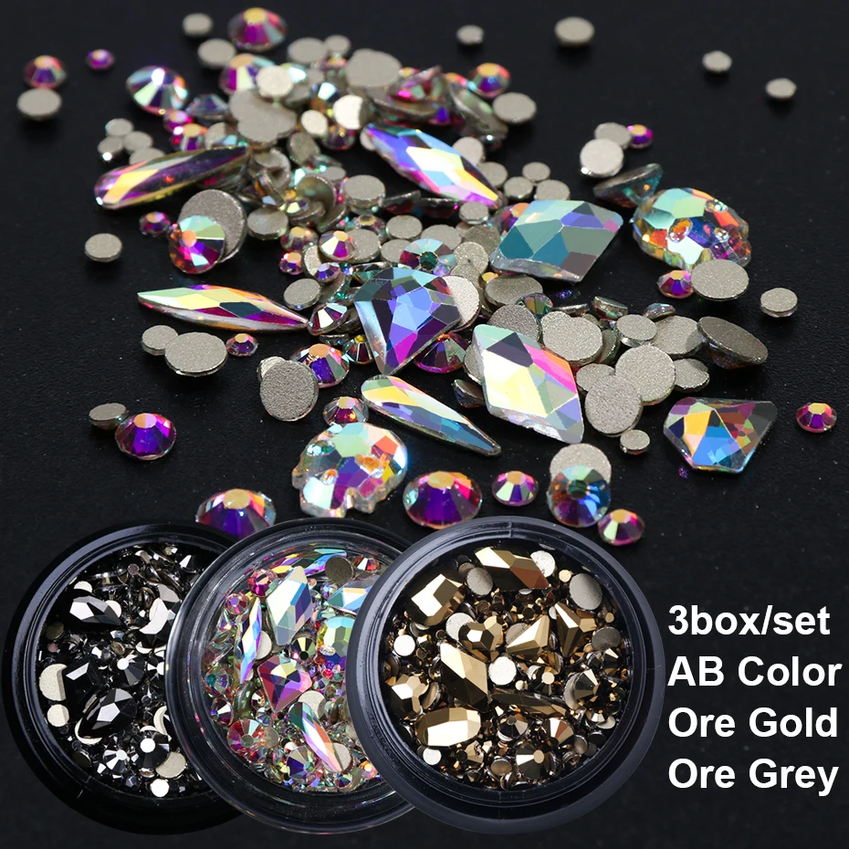 3pcs set Of Nail Art Accessories