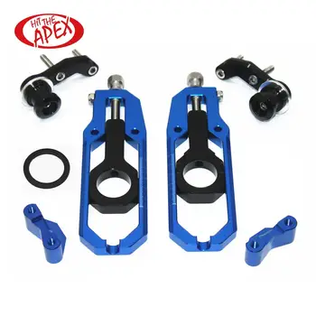 

Motorcycle Chain Tensioner Adjuster with paddock bobbins kit for Yamaha YZF-R1 R1M R1S 2015 2016 2017 CNC Aluminumn Blue
