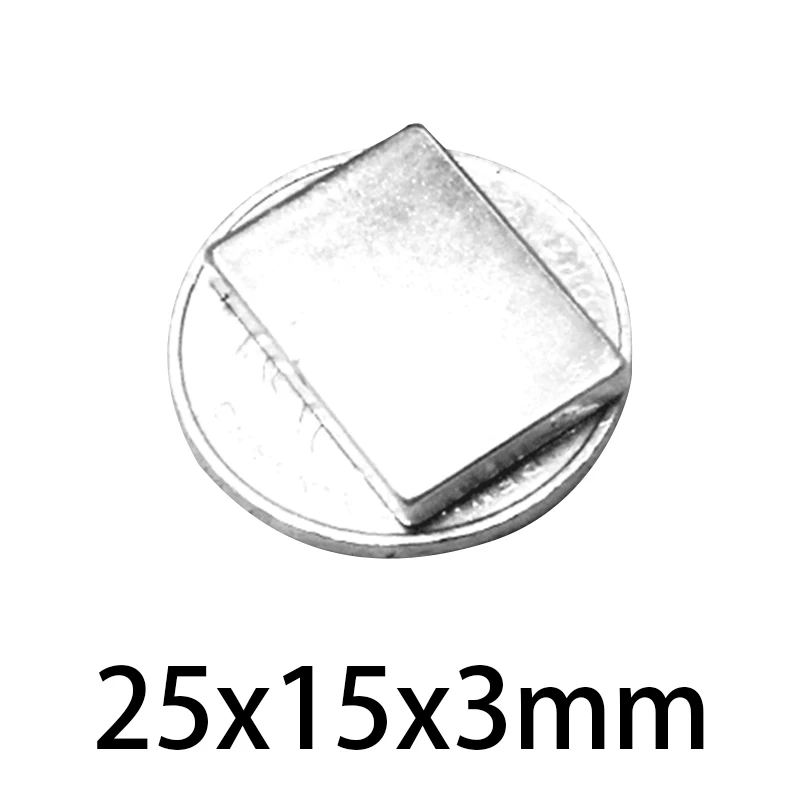 Details about   N50-25*15*3mm Super Strong Magnet Neodymium Office Magnets 