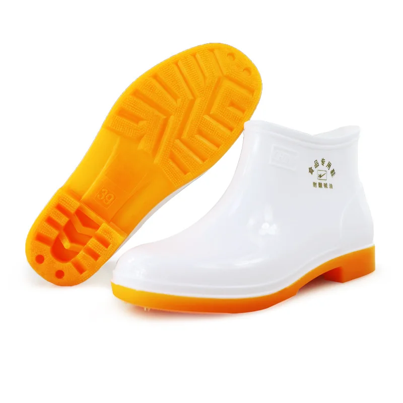 White Water Shoes Low-Cut Ingot Port Kitchen Work Anti-Slip Oil Boots Car Washing Garden Chef Female Plus Size 35-45 |