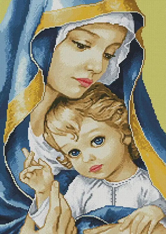 5D DIY Diamond Painting Full Square Round Drill Religious Madonna &amp baby Embroidery Cross Stitch icon gift Home Decor mosaic | Дом и сад