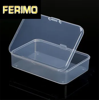 

9.4x6.4x2.6cm Bank Card Storage Box Small Plastic Transparent Box With Lid Collection Container Case Storage Box New Arrival