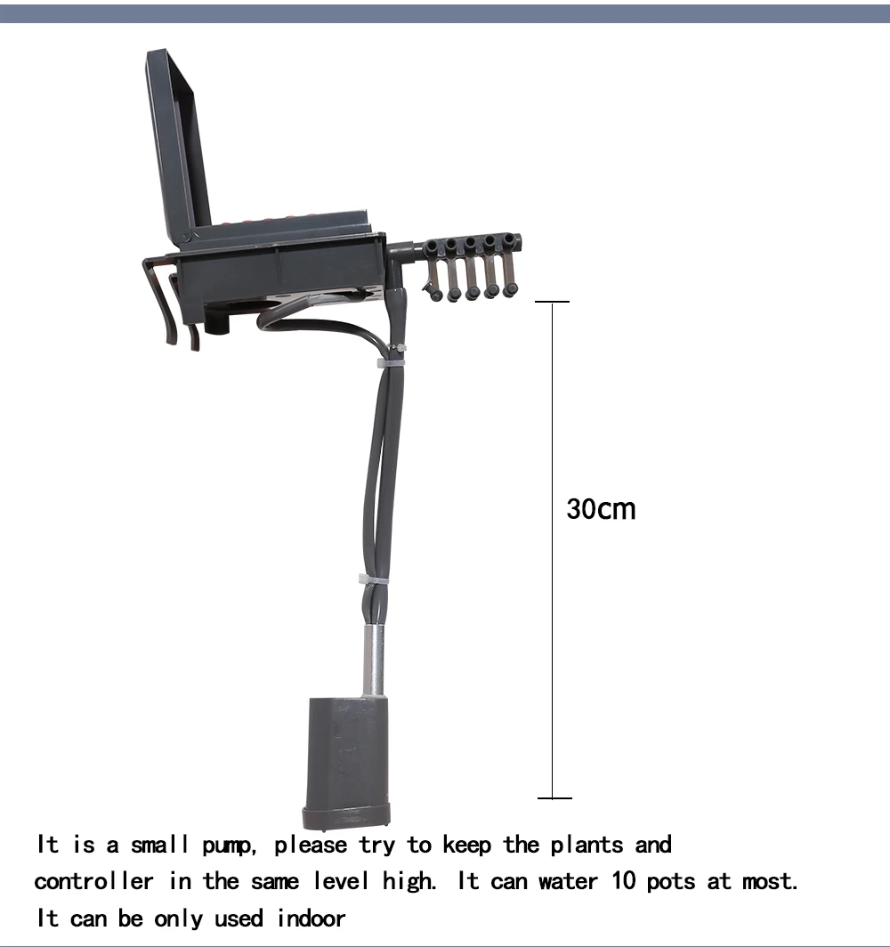 Description Picture 6 of itemGarden Automatic Pump Drip Irrigation Watering Kits System Sprinkler with Smart Water Timer Controller for Bonsai Plant #22018