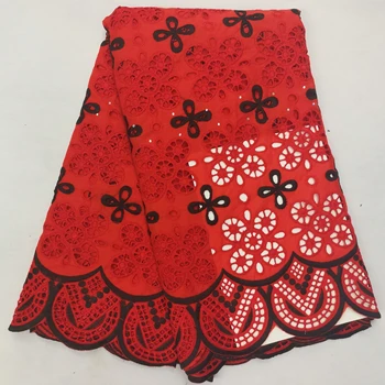 

5yards High Quality hollow out Cotton Lace Fabric eyelet Swiss Voile Lace In Switzerland For Men/Women A32OC281