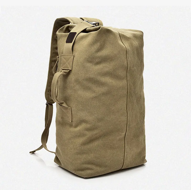 Men's Luggage Canvas Bag Large Capacity Camping Backpack Large Roomy Mountaineering Backpack Best Quality Outdoor Luggage Bag