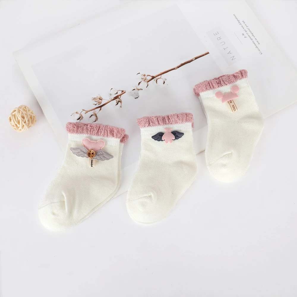 Bébé chaussettes coton chaussettes filles garçons nouveau-né chaussettes dessin animé décoration désossée Suture enfants infantile chaussettes bébé vêtements