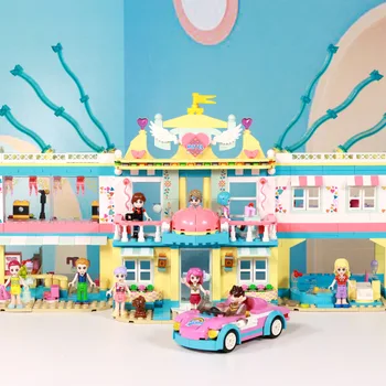 

Kids Toys Friends Building Blocks Beach Villa Bricks Educational Toys For Girls 1126Pcs Car model 10 Action Figures Gifts