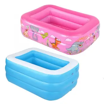 

130*92*50cm Children Bathing Tub Baby Home Use Paddling Pool Inflatable Square Swimming Pool Kids Inflatable Pool water sports