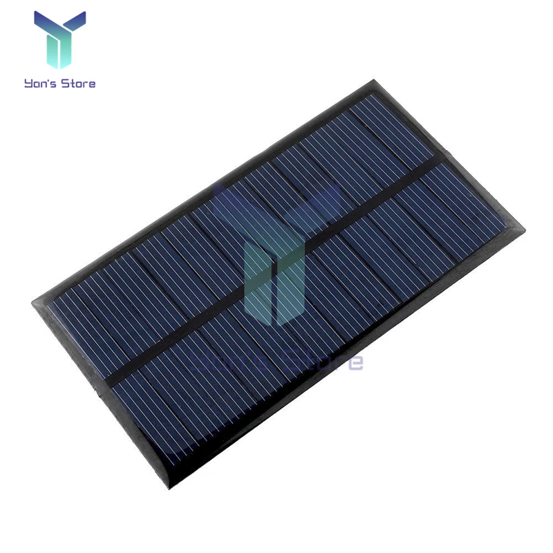 Pannello solare 6V 1W Mini sistema solare fai-da-te per caricabatterie per telefoni cellulari batteria solare portatile per pompa alternatore ad energia solare