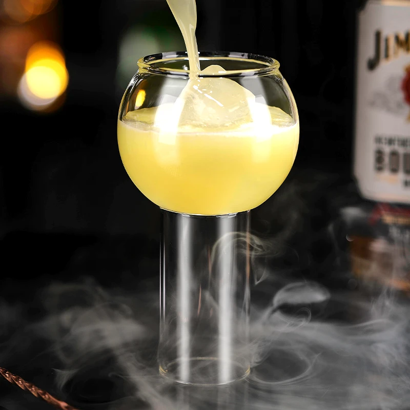 Aixiangru-Round Cocktail Cup, Smoked Molecular, Creative Food, Restaurant Bar, Coffee Glass Ball Cup, Online Celebrity