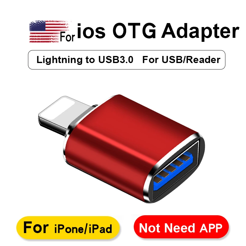 Адаптер OTG для Lightning/USB 3 0 iPhone 7 8 6 6s Plus 11 Pro Max X XS XR конвертер iOS 13 версий| |