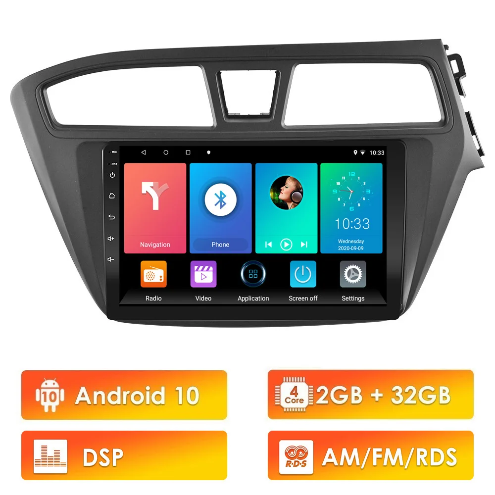 Eastereggs For Hyundai i20 2014-2017 RHD 2.5D 9 inch 2 Din Android 10 RDS DSP CAR gps Navigation Radio Car multimedia Player | Автомобили