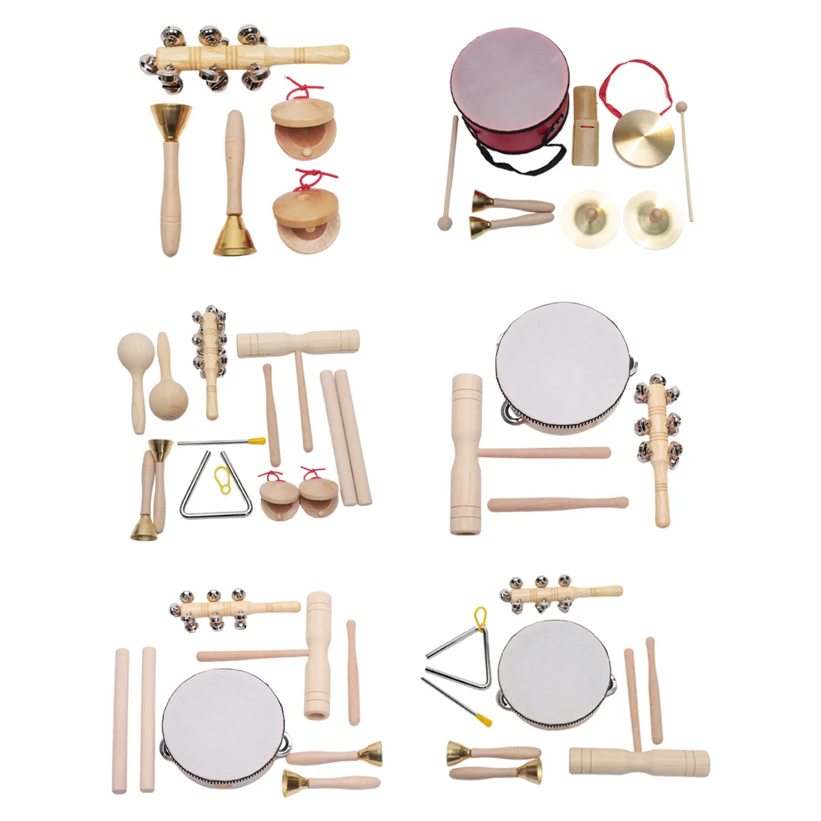Wooden Music Set Hand Bells Baby Teaching Early Education Percussion Instruments Musical Birthday Gift | Игрушки и хобби