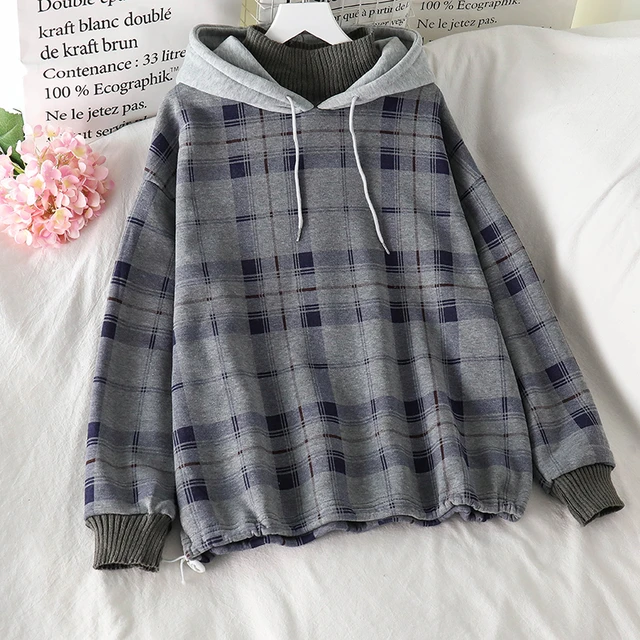 Plaid Cotton Hoodie