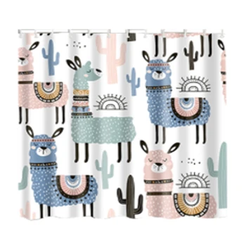 

Bath Curtain Waterproof Shower Curtains Polyester Cartoon Bath Sn Printed Curtain for Bathroom Home Decor