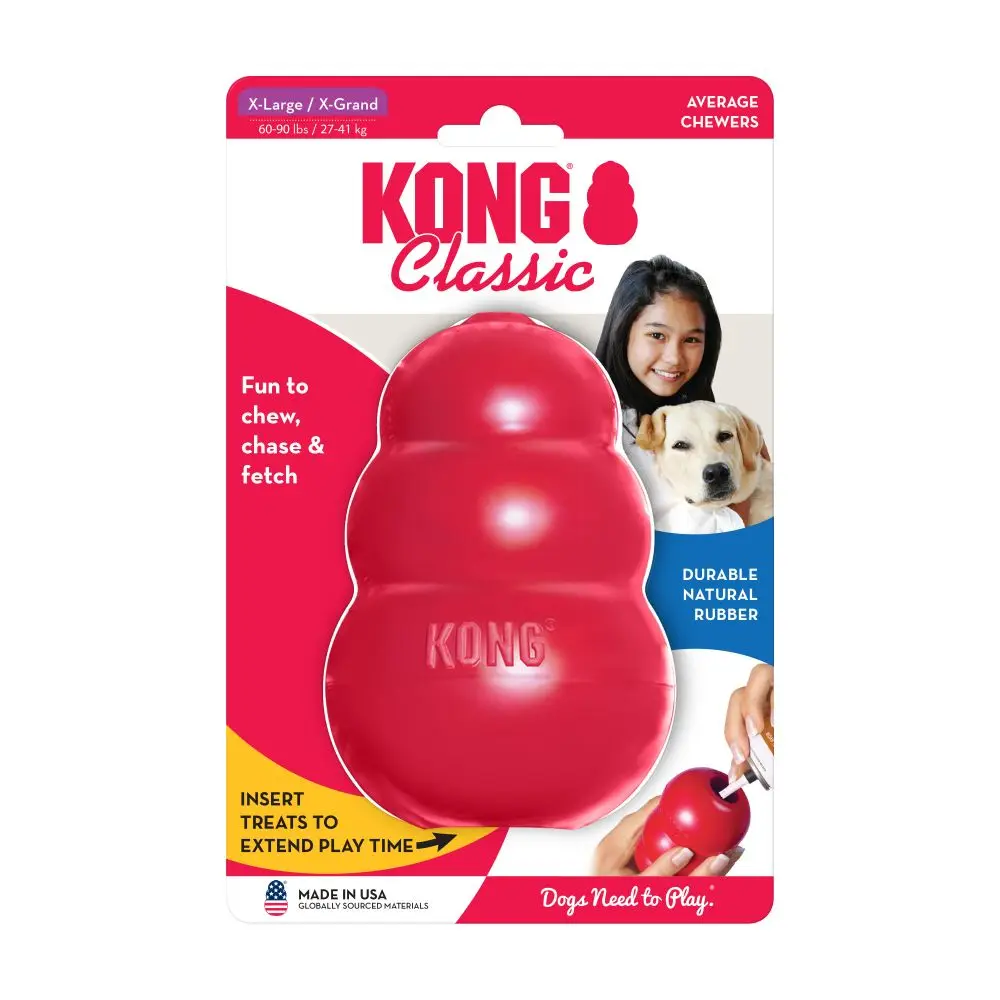 

XL-Size KONG Classic Dog Chew Toy Collection Up to 60-90lbs(27-41kg)