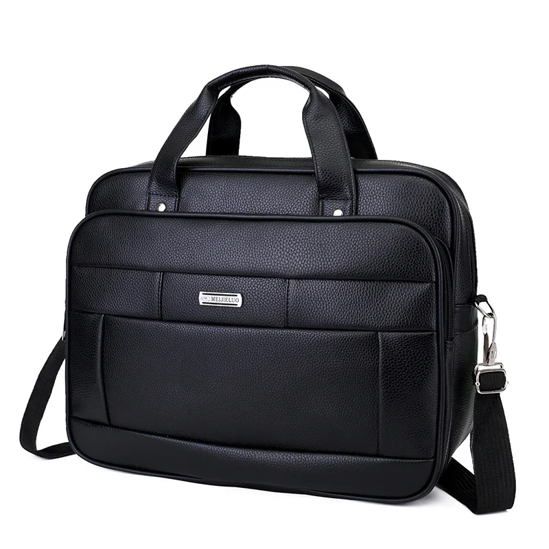 

Business Casual Men's Hide Substance Hand Men's Cross-body Bag Long Shoulder Bag Pu Shoulder Computer Business Trip Portfolio