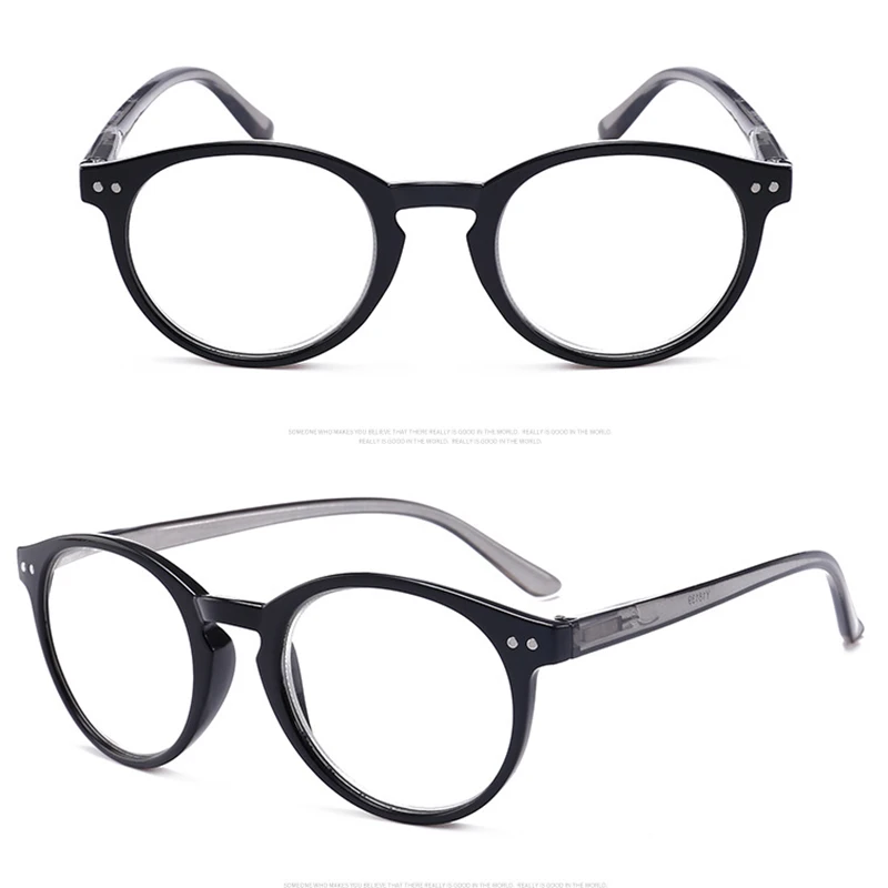 Круглые стильные оптические очки для чтения пара с пружинным шарниром модные очки для чтения для мужчин и женщин