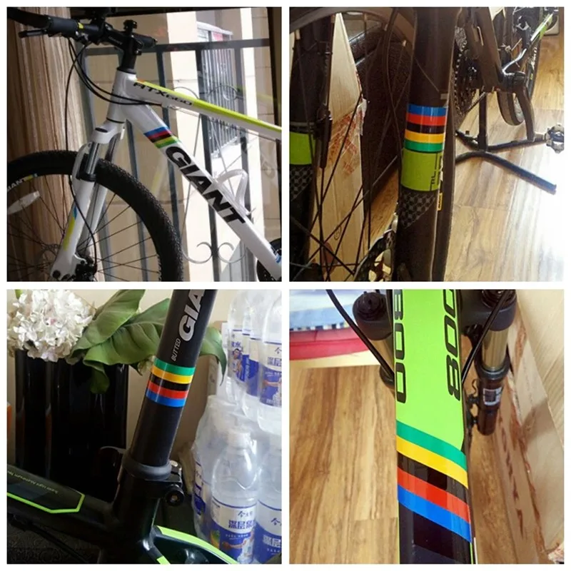 1 шт. наклейка на велосипед Светоотражающая Радужная декоративная DIY MTB