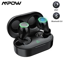 Mpow T6 Bluetooth 5,0 TWS наушники беспроводные наушники с громкой связью мини наушники IPX7 водонепроницаемые с 21 ч плей тайм сенсорное управление Новинка