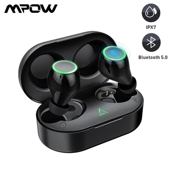 

Mpow T6 Bluetooth 5.0 TWS Earphone Wireless Handsfree Earphones Mini Earbuds IPX7 Waterproof With 21H Playtime Touch Control New