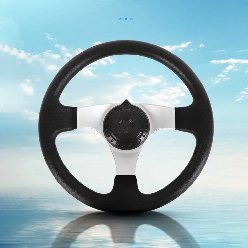 270mm Steering Wheel PU Foam Durable Universal Accessories Interior With Holes Classic For Go Kart Hardware 3 Spokes Vehicle