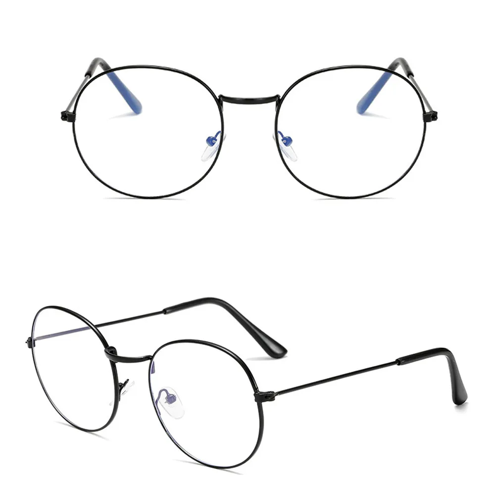 Metal Blue Light Blocking Glasses Women Men Vintage Round Frame  Anti-Blue Light Eyeglasses Eye Protection Ultra Light Eyewear blue light blocking glasses