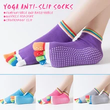 Новинка, 1 пара, женские носки для йоги, Нескользящие, дышащие, для фитнеса, пилатеса, спортивных тренировок, BF88