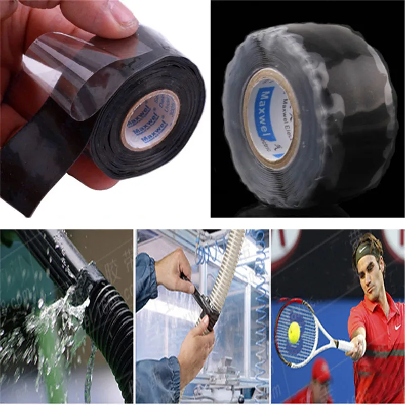 Hot Sale Bonding Rescue Self Fusing Useful Waterproof Silicone Performance Repair Tape Wire Hose Black Transparent Film Tape