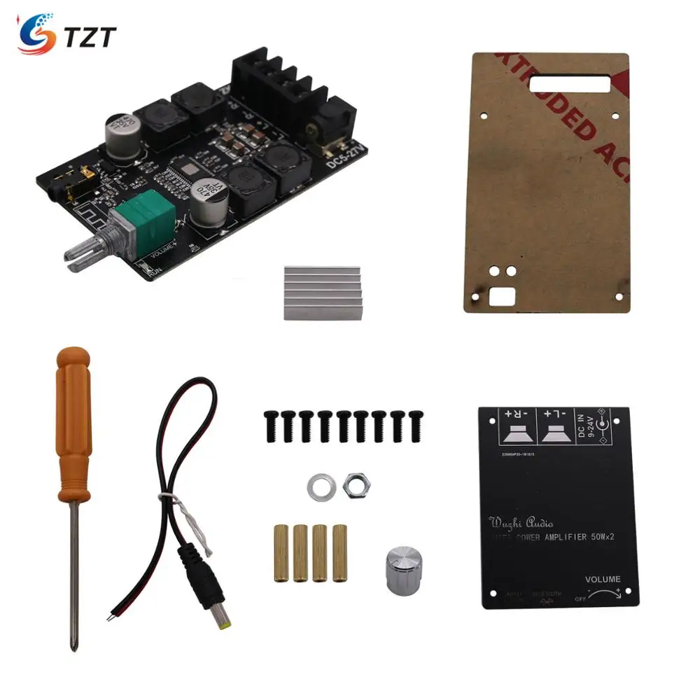 

Цифровой усилитель мощности TZT HIFI, беспроводной, Bluetooth 5,0, TPA3116, TPA3116D2 50WX2, стерео усилитель, домашний кинотеатр