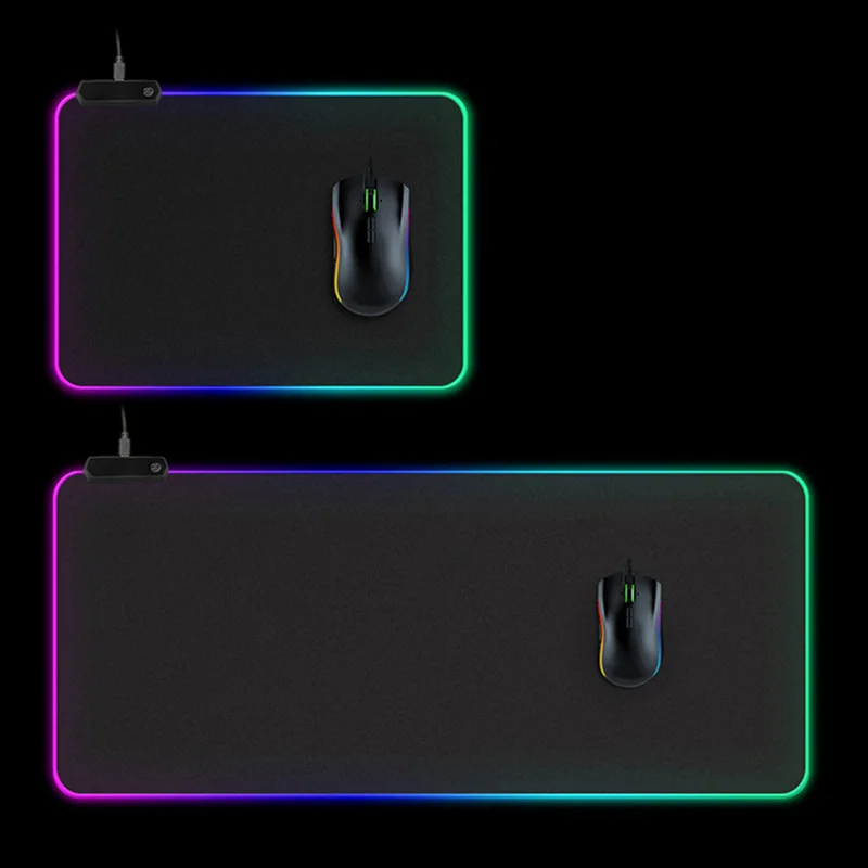 900*400*4mm USB Wired LED RGB Colorful Lighting Gaming Mousepad Mouse Pad Mice Mat for Laptop Compu