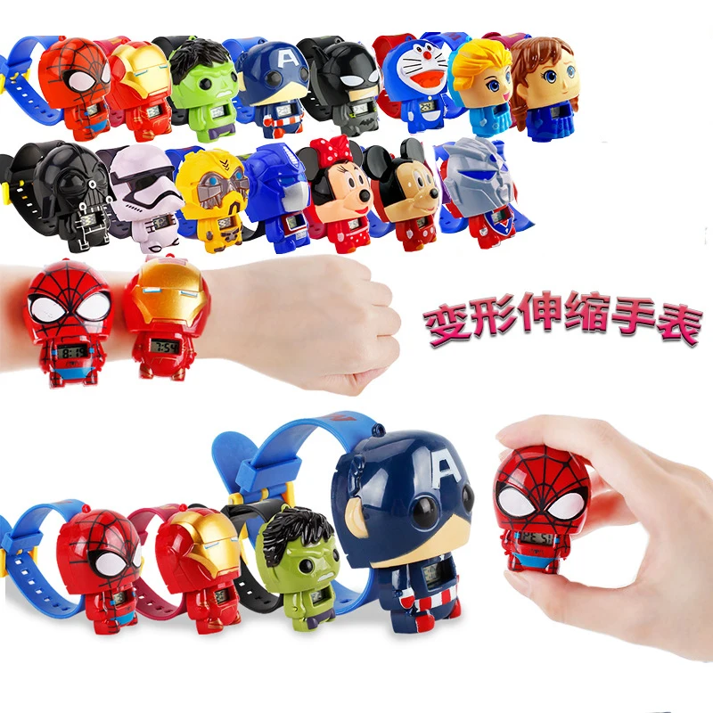 N0007 Kids Watches Nijago Hulkbuster Iron Man Spiderman Toy for Children Watch Girl Boy afbeelding